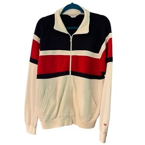 VTG Christian Dior Blue Men’s Colorblock Pattern Tracksuit Style Jacket Size L